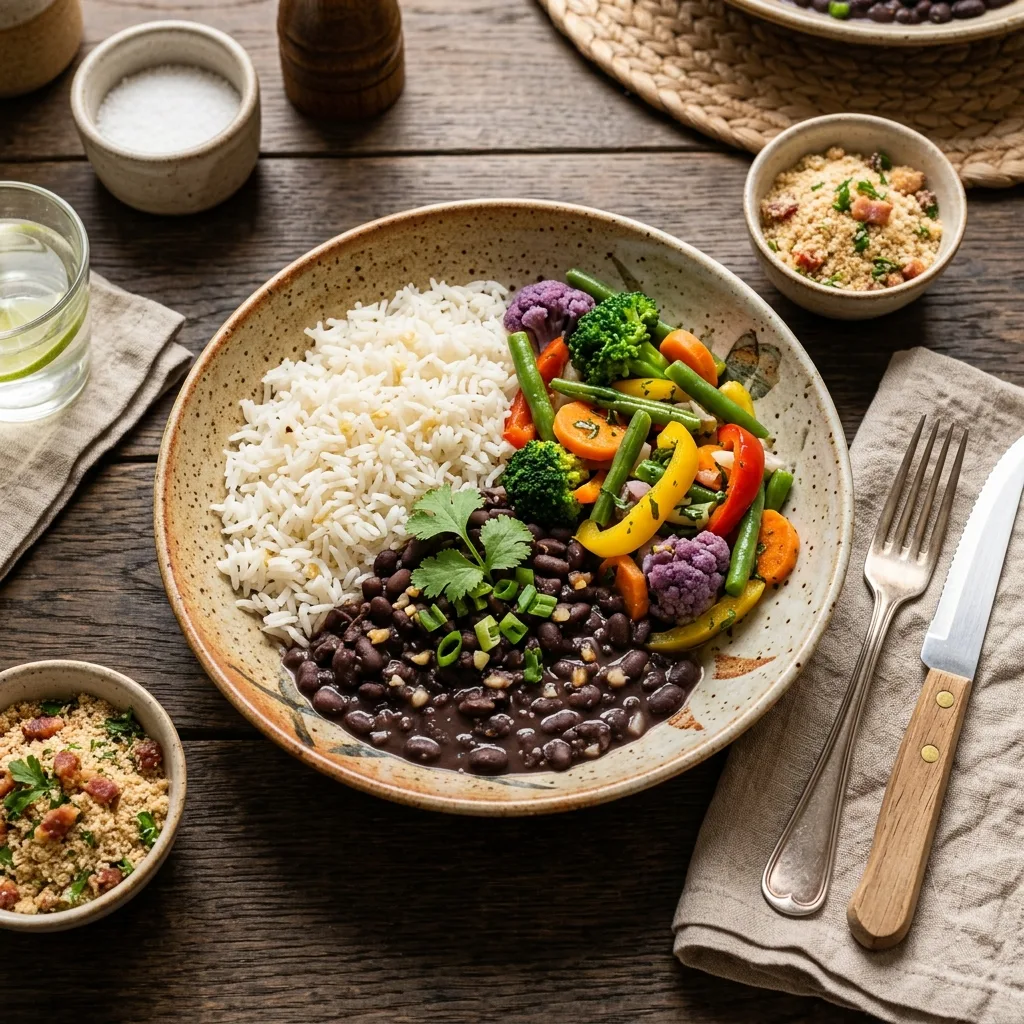 Arroz com Feijão e Legumes