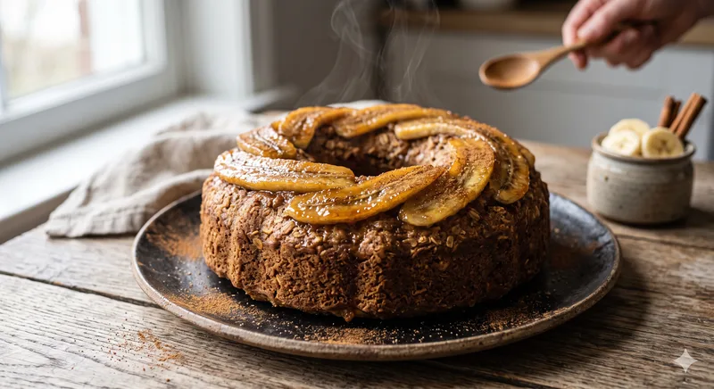 Bolo de Banana com Aveia