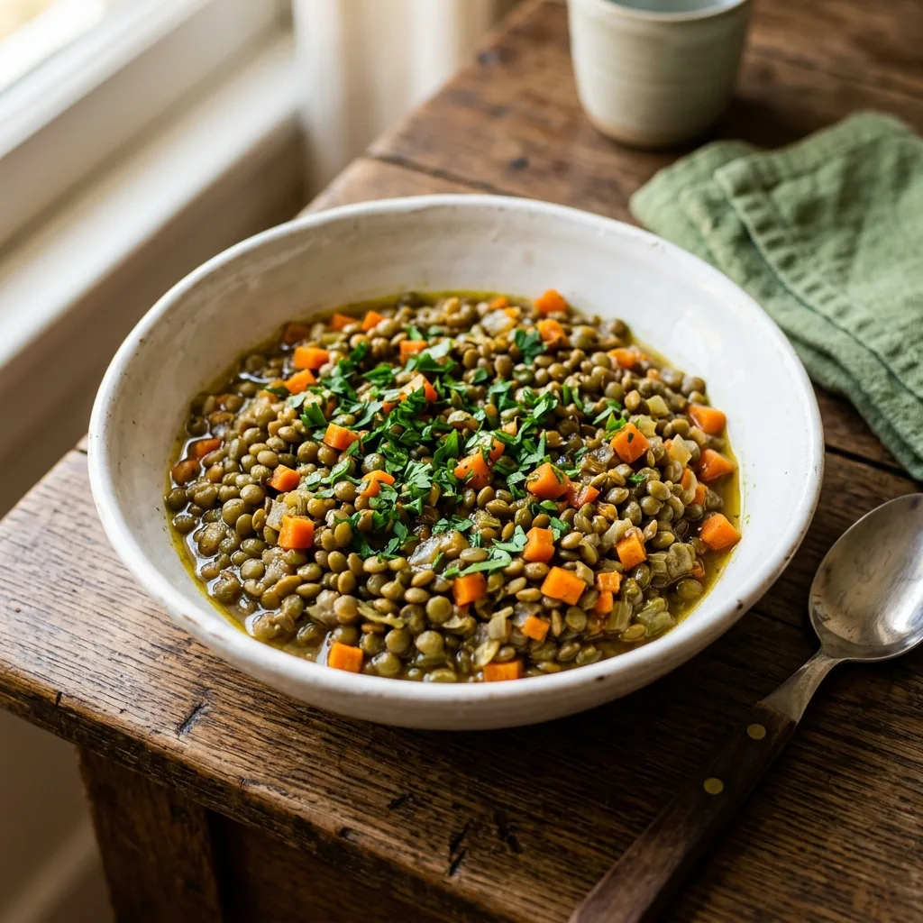 Lentilha Refogada com Legumes