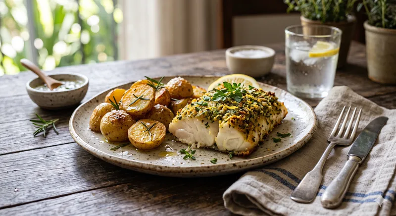 Peixe Assado com Batata