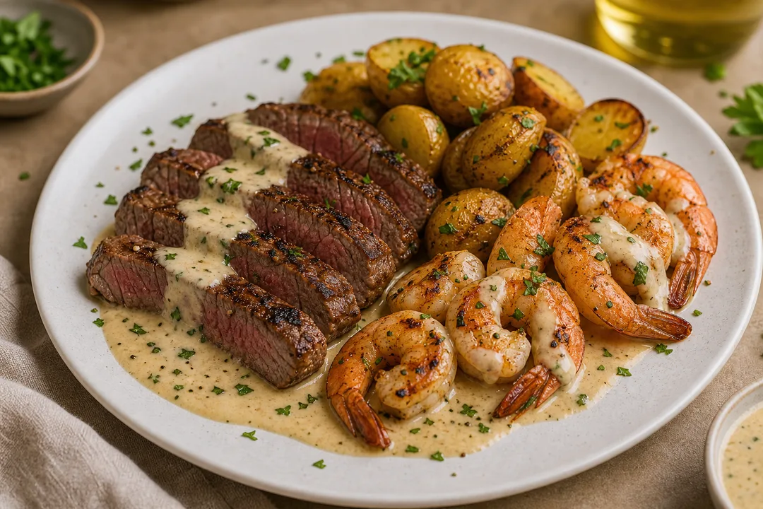 Surf Turf Molho Branco