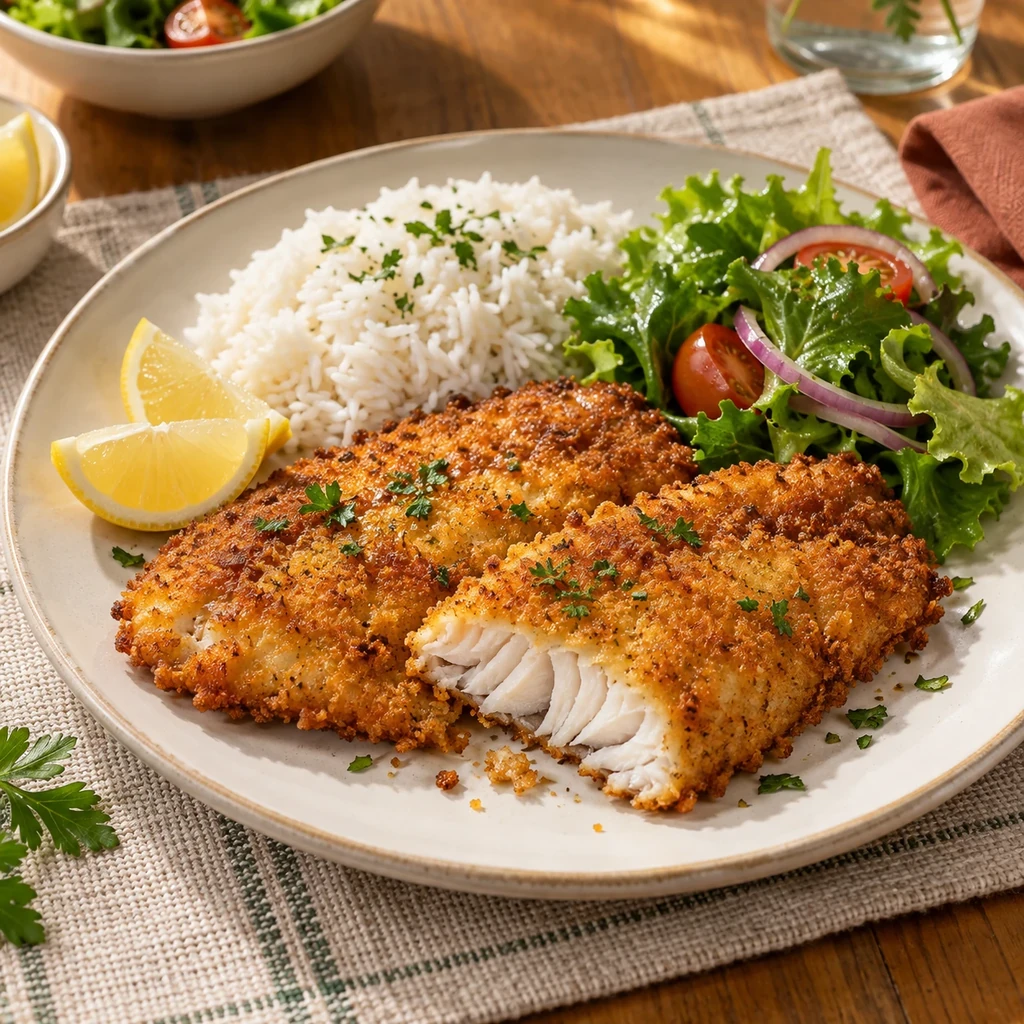Tilápia à Milanesa
